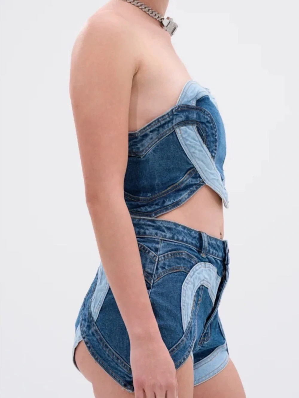So much love denim short set.